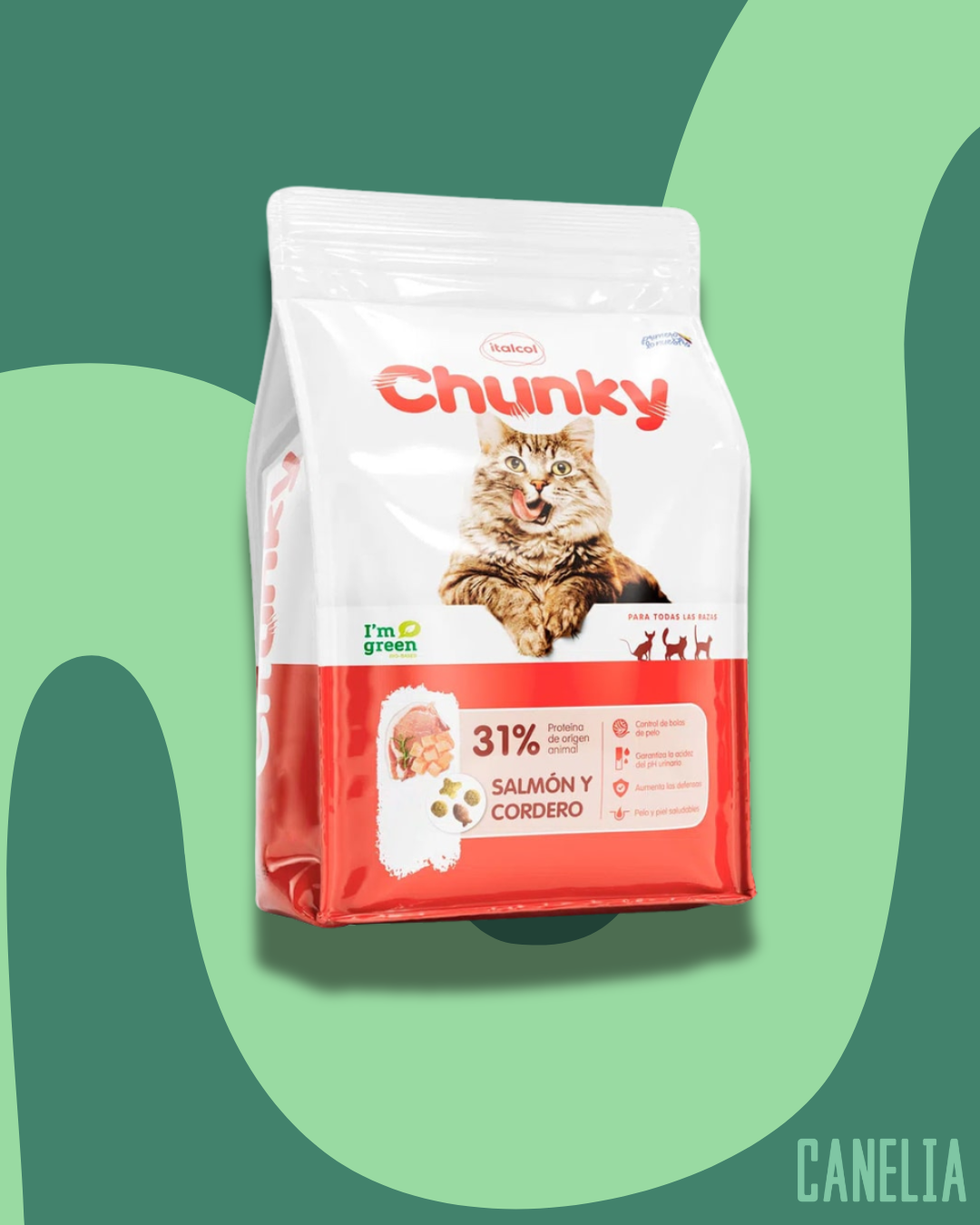 Chunky gatos adultos sabor salmón y cordero