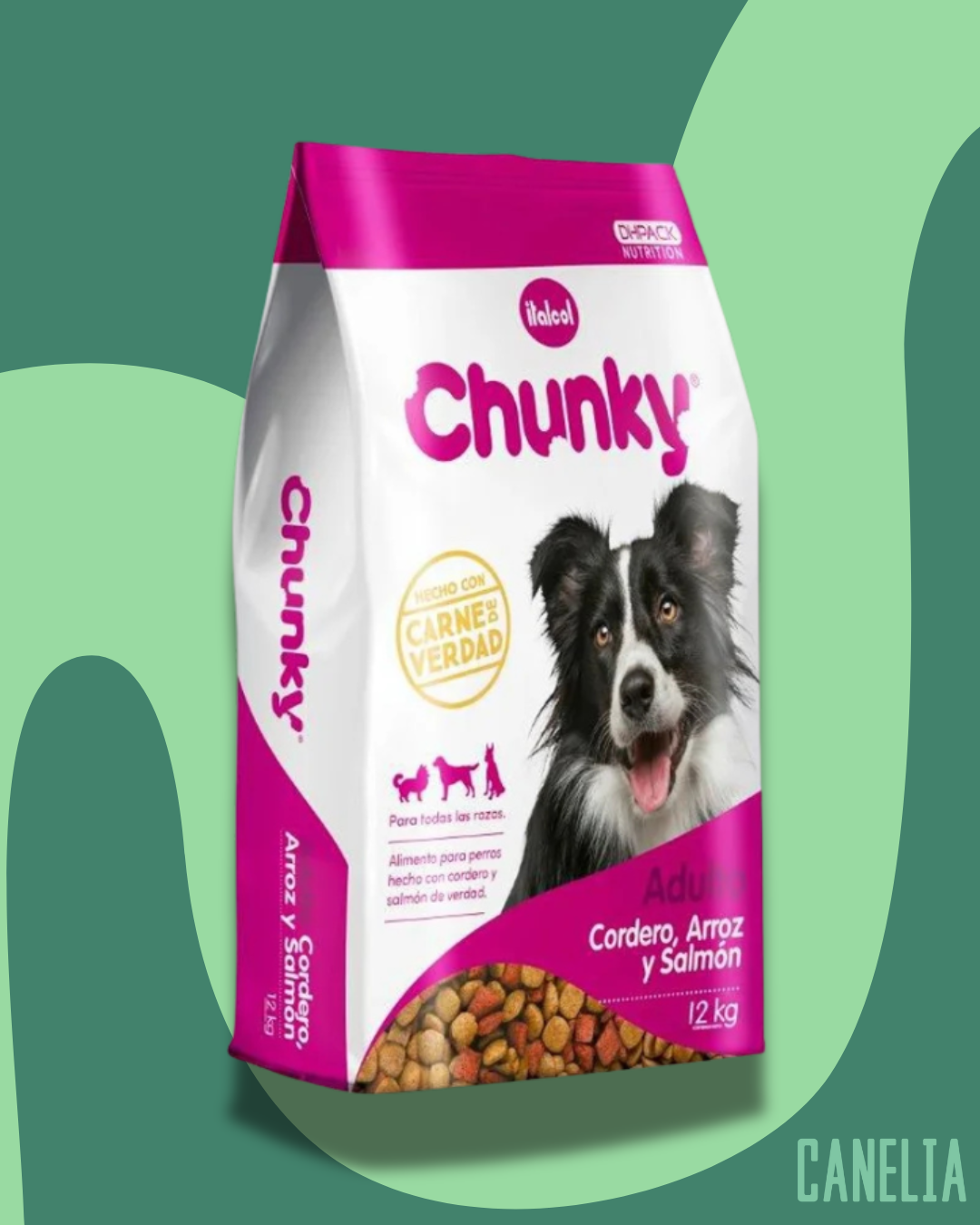 Chunky perros adultos sabor arroz, cordero y salmón