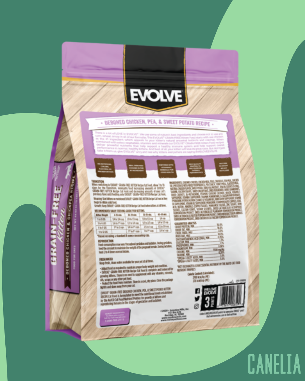 Evolve cat Kitten grain free Pollo