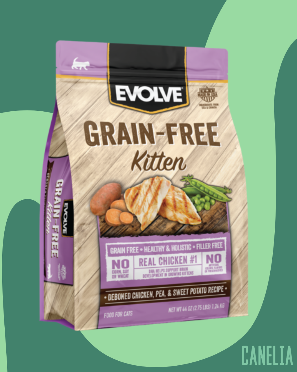 Evolve cat Kitten grain free Pollo